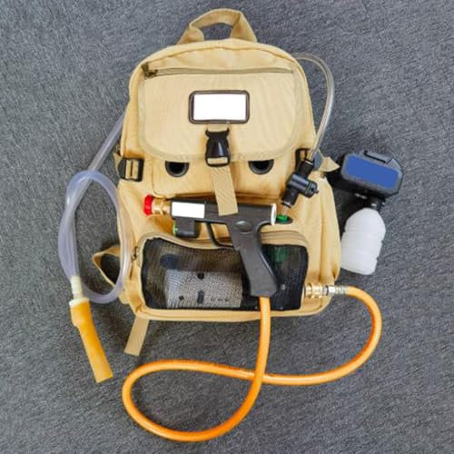 Nettoyeur Haute Pression, Lave-Auto Avec 1 Batterie De 2,0 Mah Et Tuyau D'eau, Machine à Laver De Voiture à Dos, Convient Pour Le Nettoyage De Terrasse Et Le Lavage De Voiture
