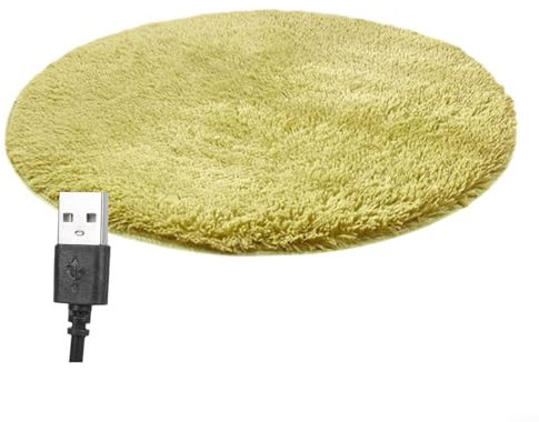 UTTASU Heizkissen für Haustiere, thermostatisch, elektrisch, beheizt, für Katzen und Hunde, wasserdicht, kratzfest und auslaufsicher, flauschiges Haustier-Wärmekissen (grün)