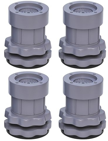 Coussinets de pieds de machine à laver – 4 pieds de support de machine à laver, coussinet amortisseur de vibrations | Coussinets Anti-Vibration de niveleur antidérapants avec poignée de bande de roule