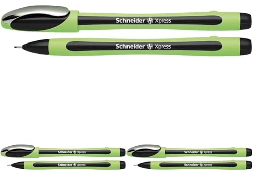 Schneider Xpress Fineliner Faserspitze schwarz (Packung mit 3)