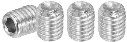 PATIKIL 20 Stück Madenschraube M8 x 10mm, 304 Edelstahl Madenschrauben Set für Türklinken Halterung Möbel Lampen Wasserhahn Reparaturen, Silber Innensechskant Gewindestifte Schrauben Set
