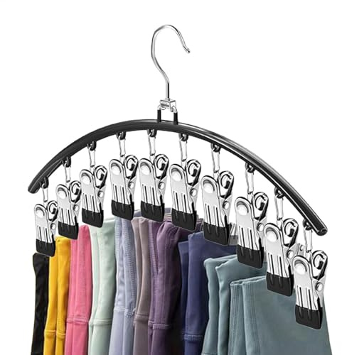Cintres pour Pantalons pour Placard, cintres avec Clips revêtus de Caoutchouc, 96,5 x 48,3 x 3,8 cm, économie d'espace, présentoir pour Jupe, Placard pour Porte, étendoir, Les Pantalons