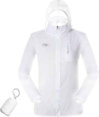 CGLRybO Cycling Running Jacket Men – Lightweight Packable Windbreaker with UPF 50+ Sun Protection, Windproof & Breathable Outdoor Coat for Hiking, Biking, Travel, Outdoor Work