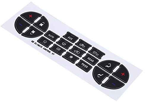 ANGGREK Autocollants de Boutons de Climatisation pour D¨¦cals de Commande AC, Autocollants DIY pour Tableau de Bord, R¨¦parez Les Boutons Effac¨¦s ou Endommag¨¦s avec Un Film Adh¨¦SIF Noir