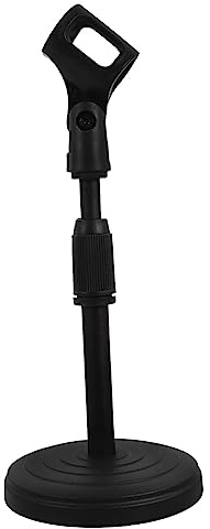 BESPORTBLE Adjustable Desk Microphone Stand Clip Holder for Chat Recording and Speech Compact Portable and Stable Table Mic Stand with Height for Optimal Positioning