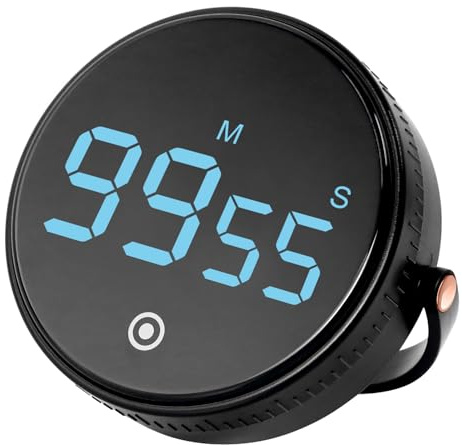 AiQInu Küchentimer Magnetisch Große LED Digitaler Countdown Countup Timer, Zeitschaltuhr Digital für Das Klassenzimmer Hausaufgaben Kochen Fitness Backen Lernen, 3 Stufige Lautstärke