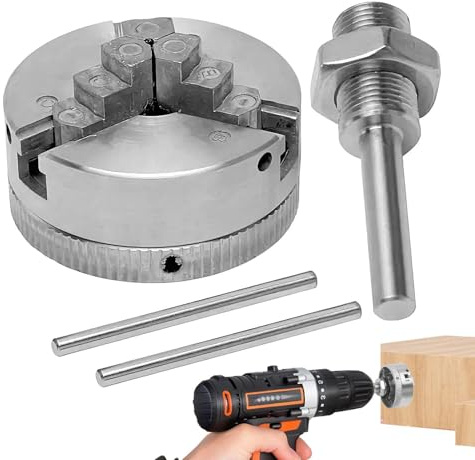 Portabrocas Mini Tour,Portabrocas De 3 Mandíbulas Para Torneado De Madera | Mandril De Centrado Automático Para Educación Reparación Industria
