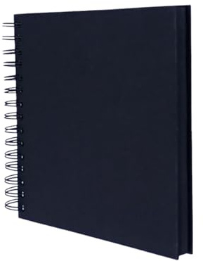 Hurifeng Spiral Scrapbook DIY Fotoalbum – Ringbuch Album, dickes Kraftpapier, Spiralbindung, Kartenflip-Design, personalisiert (Schwarz)