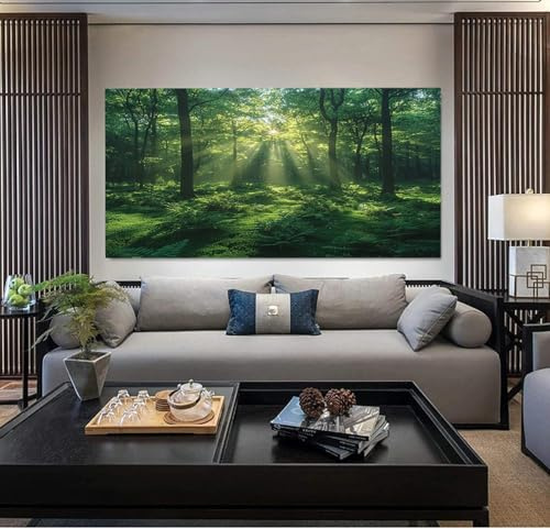 SKOEUI Impression Sur Toile Nature Forêt Sans Cadre 60x120 cm | Tableau Decoration Murale 1Partie Paysage Arbres Salon Peinture Tableaux Moderne Décoration Chambre