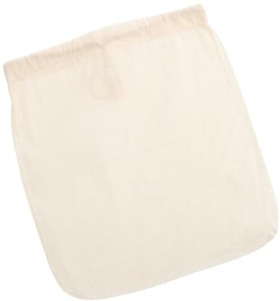 Hoement Reusable Cotton Nut Milk Bag for Straining Wine Coffee Soy Milk with Muslin Cloth Filter Multipurpose Food Grade Mesh Filter Bag for Juicing and Brewing Organic Cotton Grain