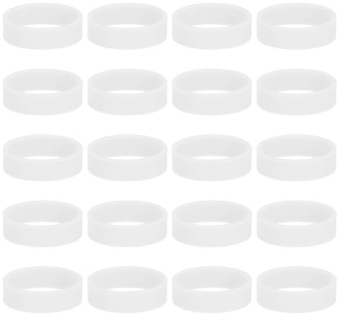 QUARKZMAN 30 stycken silikongummiband halkfria 30 cm (1 22 tum) platta elastiska gummiband för böcker fällor konst snören vita