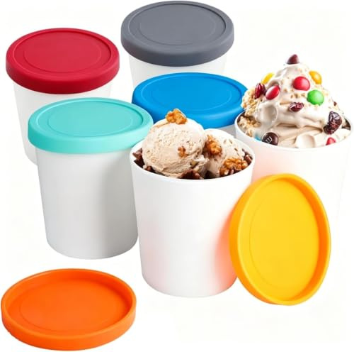6 recipientes para helados de 250 ml