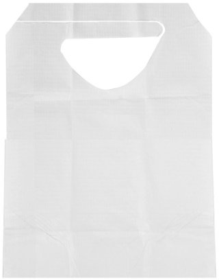 Medline Disposable Tissue/Poly Backed Adult Bibs with Ties, White, 16 x 33, Ideal for Caregivers, Pack of 300
