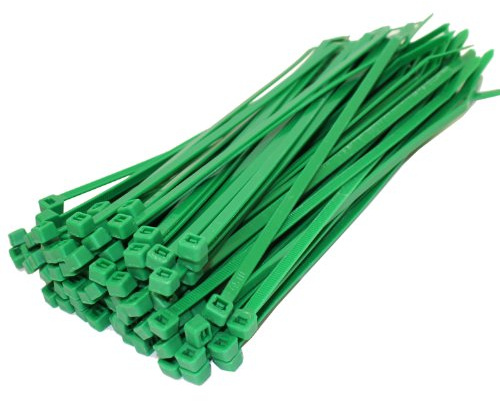 50 x Green Cable Ties 200mm x 4.8mm Zip TIE Bases