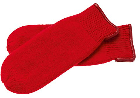 Roeckl klassischer Damen Walkfäustling aus Schurwolle - Rot (450) - 21,5 cm (8)