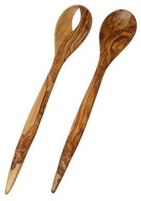Kremers 7007 Olivenholz Salatbesteck Spitz ca. 35 cm