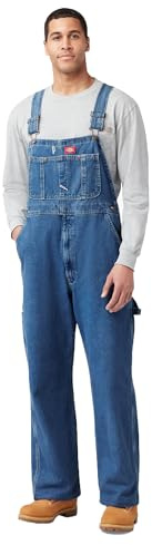 Dickies, Herren, Denim-Latzhosen-Overall, Indigo