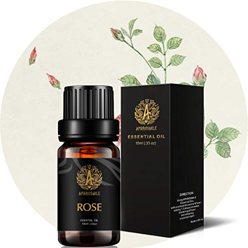 Ätherisches Aromatherapie-Rosenöl, 100% reines ätherisches Öl Rose für Diffusor-, Haut- und Haarpflege, 0,33 Unzen-10 ml ätherisches Rosenöl von therapeutischer Qualität für Luftbefeuchter