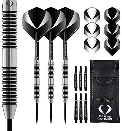 Darts Corner Warfare Darts | M5 | Standard & Personalisierte Stahlspitze Dartpfeile Set Schwarz Ring | 23 g, 25 g, 27 g