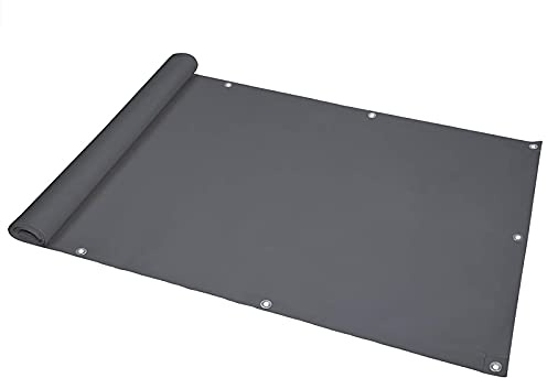 QIAOH Balkon Sichtschutz Ohne Bohren 60cm x 300cm, Sichtschutz Balkon Balkonverkleidung Blickdichte Balkonumrandung Für Terrasse Garten Zaun, Windschutz UV-Schutz