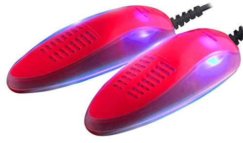 SHATONG Elektrischer Schuhtrockner Schuhwärmer Unisex - Fußtrockner Schuhtrockner-Maschine Heizung Mit lila Licht Wärmeableitung,Zum Entfeuchten und Trocknen von Schuhen(rot)
