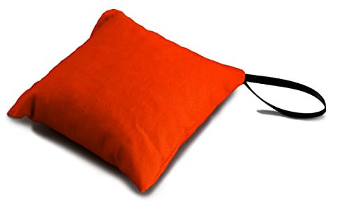 Bio-Eukalyptus Duftkissen Kräuterkissen 12x12cm + Aufhänger - orange - 100% naturrein. Bio-Eukalyptus Kissen