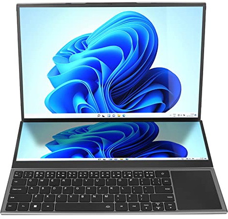 Tragbarer Laptop Windows 11, 16-Zoll-Bildschirm und 14-Zoll-Touch-Display-Laptop mit Trackpad, 16 GB 128 GB ROM, 13600-mAh-Akku, I7-CPU, M.2 2280 PCIE SATA und M.2 SATA