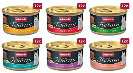 animonda Vom Feinsten Adult Katzenfutter Mousse-Vielfalt (72 x 85 g), Nassfutter für ausgewachsene Katzen, ohne Getreide und Zucker, luftig zarte Konsistenz