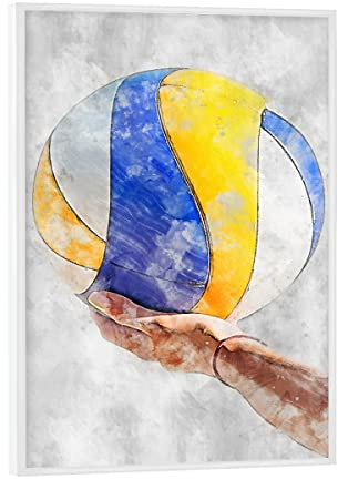 artboxONE Poster mit weißem Rahmen 18x13 cm Sport Volleyball 2 (matart) - Bild Volleyball Spieler Sport