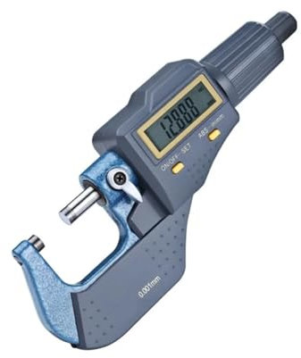 Digitales Außenmikrometer, 0,001 mm Auflösung, elektronisches Schraubengewindemessgerät mit LCD-Display 0–25/25–50/50–75/75–100 mm (Size : 50-75mm)