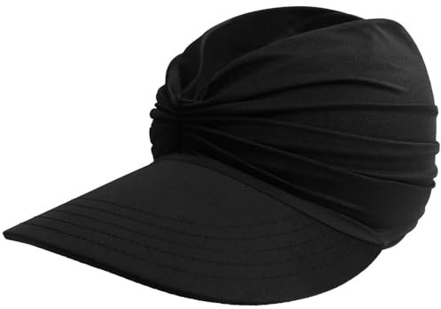 XYIYI Damen Sonne Visor Hüte Strandkappe Breite Krempe Sommerhüte mit Pferdeschwanz