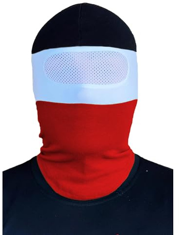 PGWEAR Sturmhaube mit Netz vor den Augen in schwarz blau weiß rot gelb grün