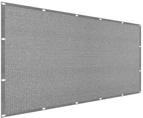 Sonnensegel Nach Maß mit Ösen 75 x 200 cm, Windschutz Reißfest Wetterfest, Sonnensegel Sonnenschutz Sonnendach, Sonnensegel Beschattung, für Garten Balkon, Hellgrau