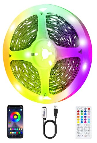 PSTAR Tira LED 4M, USB Luces Led TV RGB, Luces con Aplicación y Control Remoto sincronizar con música para Retroiluminación de TV de 55-65 Pulgadas