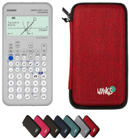 Casio Graph Light inkl. WYNGS Schutztasche Rot - Grafikrechner - Basic Set