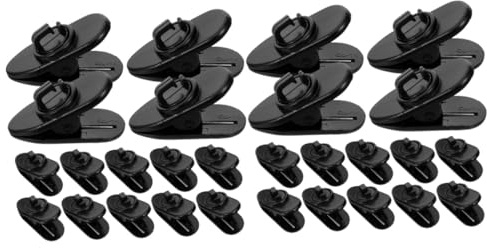 BESTonZON 60 Pièces Micro-cravate Pinces à Cravate Micros Clips De Cordon Pince Pour Micro Clip Micro Clip Porte-micro Pince Pour Support De Micro Pince à Cravate Black Abdos