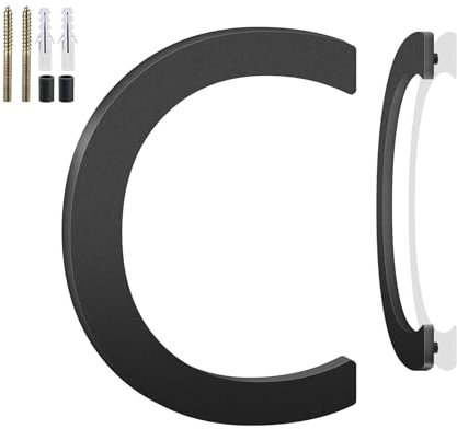 Numeri civici galleggianti da 12,7 cm e lettere in metallo per cartelli esterni, numeri civici per esterni, lettere e numeri in alluminio per porte, cassette postali, giardino, perfetti per casa o