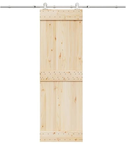 Schiebetür-Beschlagsatz 200 cm Edelstahl Silbern, LAPOOH Schiebetürsystem, Schiebetür Beschlag - 4009698