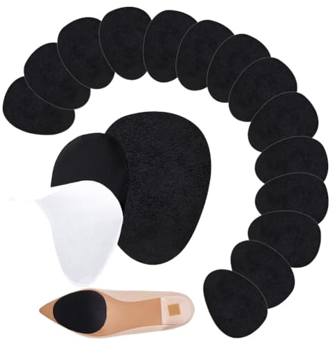 PH PandaHall 40 Stück Wildledersohlen Selbstklebende Halbsohlen Rutschfeste Schuhsohlenschoner Zum Aufkleben Auf Patches Für Eselschuhe Schuhe Mit Hohen Absätzen 6.5x9cm Schwarz