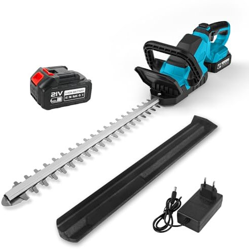 Akku Grasschere Strauchschere mit Akku 21V 4,0A 52cm / 20.5 inch für Makita 18V, gartenschere Heckenschere rasenschere Strauchtrimmer Grasmesser Strauchscherenmesser