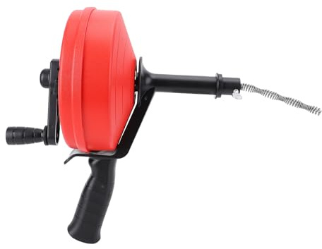 Dual Mode Drain Auger, 65 Manganese Steel Plumbing Snake, 5m/16.4ft Heavy Duty Clog Remover for Toilet, Kitchen & Bathroom (10m Spring)