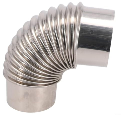 Edelstahl-Rohrbogen für Öfen und Kaminlüftung (90 mm)