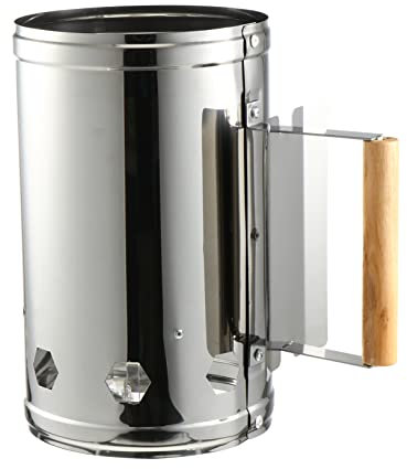 Mikikit 1pezzi Accensione per Barbecue all Accendifuoco per Attrezzo per Barbecue in Manico in Legno Isolante Termico Ventilazione per d Aria