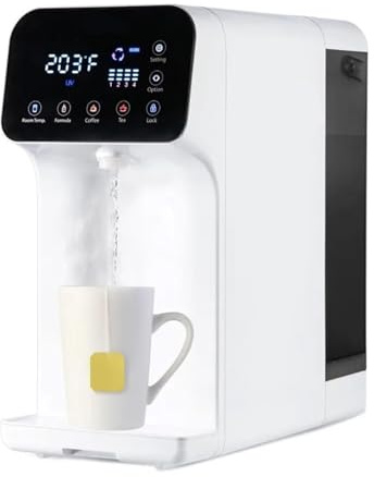 Sistema de ósmosis inversa for encimera RCD100 5 etapas, dispensador instantáneo agua RO caliente con UV, 2,5:1 puro for drenar