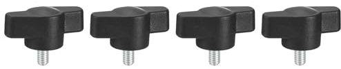 QUARKZMAN 4 Stück Flügelschraube M4 x 8mm | Rändelschraube Sterngriffmutter mit Griff, Sternschraube Sternkopfschraube Klemmknopf für Werkzeugmaschine Anziehen Geräte