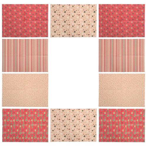 Abaodam 10stücke Weihnachtspapier Bögen Saisonales Geschenkpapier für Blumensträuße Tortenkartons Party und Bastelarbeiten Verpackungspapier mit Blumenmotiven