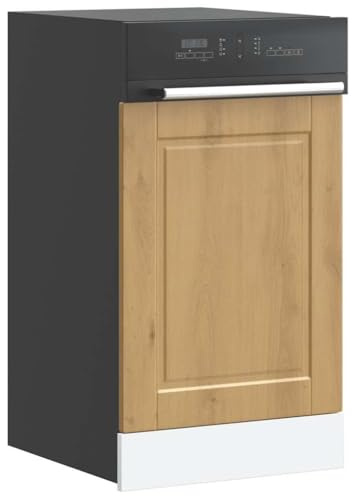 Zeehear Porto - Panneau de lave-vaisselle - Chêne artisanal - 45 x 1,5 x 67 cm - Matériau bois résistant à l'humidité - Protège le lave-vaisselle - Meuble de cuisine durable