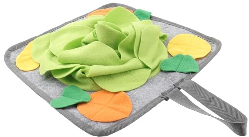 TOYANDONA Kaninchen Schnüffelmatte aus Polarfleece Rutschfestes Futtermatte mit Hängeseil Waschbares Intelligenzspielzeug für Kleintiere und Futterplatz