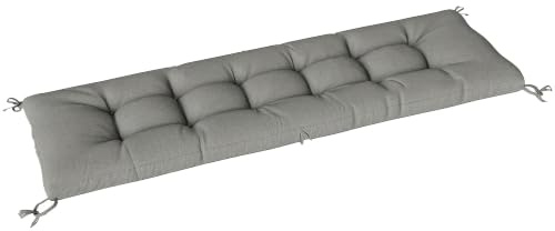 Outsunny Palettenkissen Abnehmbar Outdoor Kissen 198x65x13cm Hellgrau | Sitzkissen, Palettenpolster mit Befestigungsbändern, Palettenauflagen für die meisten Liegen, Wetterfest