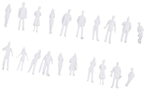 ZYIHNIRB Set mit 20 Unbemalten Modellfiguren Im Maßstab 1:100, Miniaturarchitektur